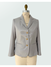 3 BUTTON CASHMERE BLAZER: BEIGE