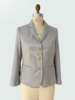 3 BUTTON CASHMERE BLAZER: BEIGE