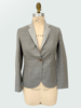 WOOL-SILK-LINEN DOUBLE-FACE JACKET: GRAY