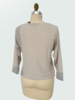 CREWNECK SWEATER, PEARL W/ SILVER LUREX