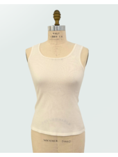 CASHMERE CREW NECK TOP: WHITE
