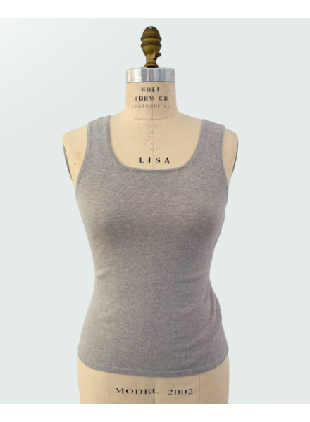CASHMERE CREW NECK TOP: PEARL