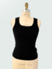 CASHMERE CREW NECK TOP: BLACK