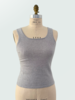CASHMERE CREW NECK TOP: SILVER