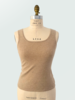 CASHMERE CREW NECK TOP:  CAMEL