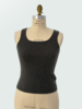 CASHMERE CREW NECK TOP: ANTHRACITE