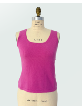 CASHMERE CREW NECK TOP: FUSHIA