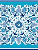 PRINTED CASHMERE SCARF: SAVOIA: BLUE JEWEL
