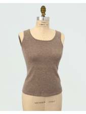 CASHMERE CREW NECK TOP: BEIGE