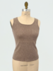 CASHMERE CREW NECK TOP: BEIGE