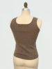 CASHMERE CREW NECK TOP: TOBACCO