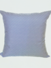 SILK PRINTED PILLOW: BOAT/ ZIG ZAG : BLUE 21"X21"