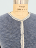 CASHMERE  2-TONES EMBELLISHED JACKET : DENIM