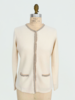 CASHMERE 2-TONES EMBELLISHED JACKET : IVORY
