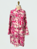 CLASSIC COTTON PRINTED SHIRT DRESS: FIORI: PINK