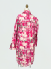 CLASSIC COTTON PRINTED SHIRT DRESS: FIORI: PINK