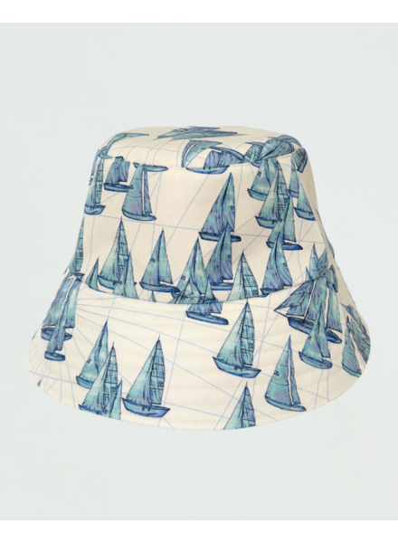 PRINTED SILK HAT: REGATTA : BLUE