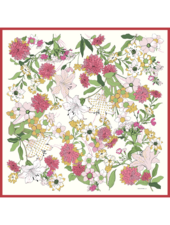 CASHMERE PRINTED SCARF: COSMO: IVORY