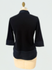 COTTON SHIRT JACKET WITH SILK: NAVY