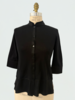 COTTON SHIRT JACKET WITH SILK: BLACK