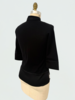 COTTON SHIRT JACKET WITH SILK: BLACK