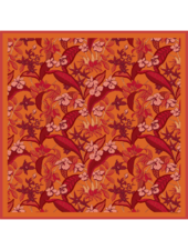 PRINTED CASHMERE SCARF: ZANZIBAR: ORANGE