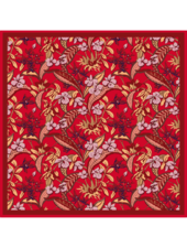 PRINTED CASHMERE SCARF: ZANZIBAR: RED