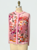 CASHMERE KNITTED CARDIGAN WITH CAPRI PRINT:PINK