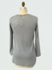 EMBELLISHED TUNIC WITH SILK LAYER: LIGHT GRAY