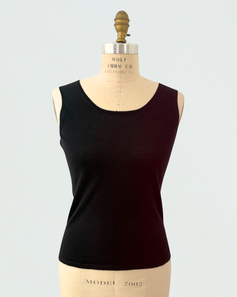 SUPERFINE CASHMERE SHELL BLACK