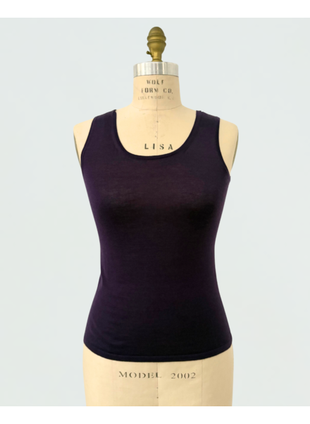 SUPERFINE CASHMERE SHELL - PURPLE