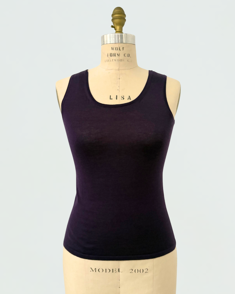 SUPERFINE CASHMERE SHELL - PURPLE