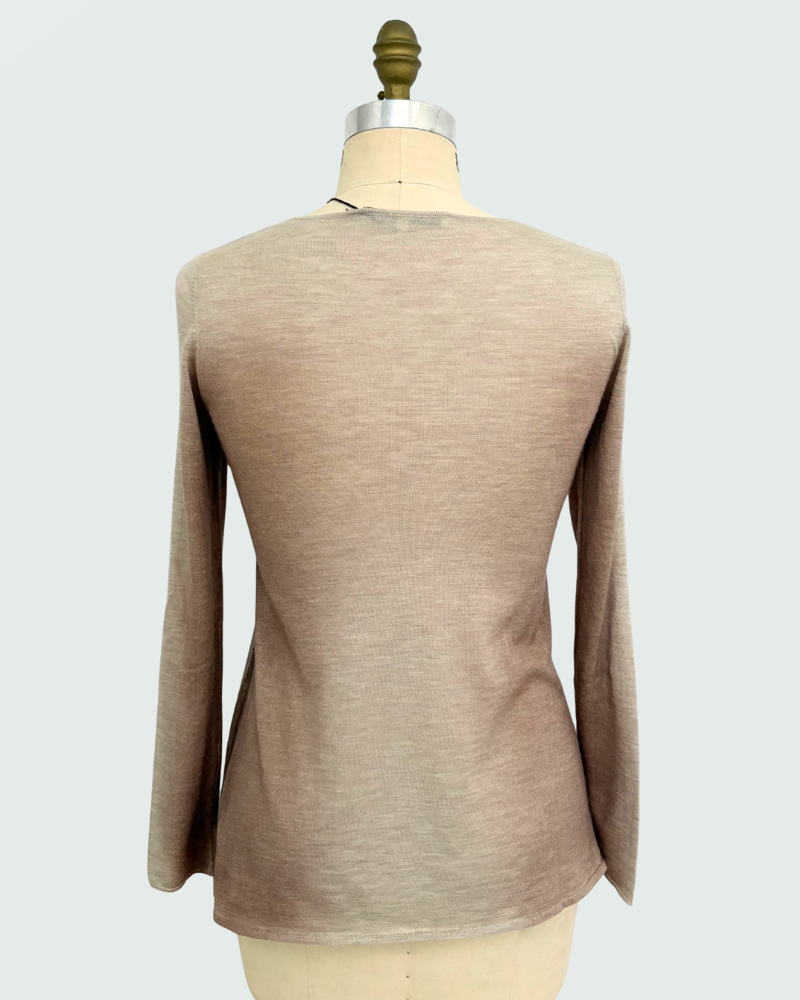 2 LAYERS ASYMMETRICAL DRESS: TIE DYE: TAUPE