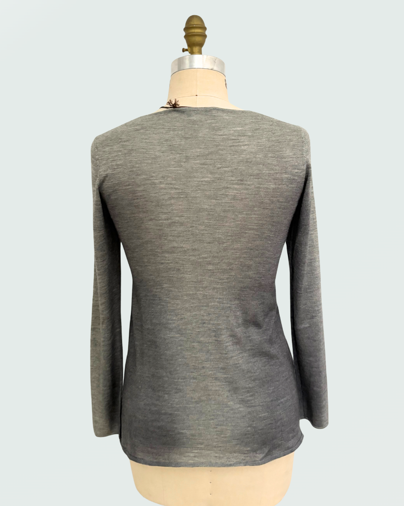 2 LAYERS ASYMMETRICAL DRESS: TIE DYE: GRAY