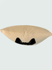 CASHMERE DOG PILLOW: 21" x 21": BEIGE-CHOCOLATE
