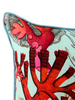LINEN PILLOW CORAL: TURQUOISE 16"x20"