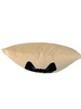 CASHMERE DOG PILLOW: 21" x 21": BEIGE-BLACK
