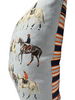 LINEN PILLOW POLO. BLUE, 12"x18"