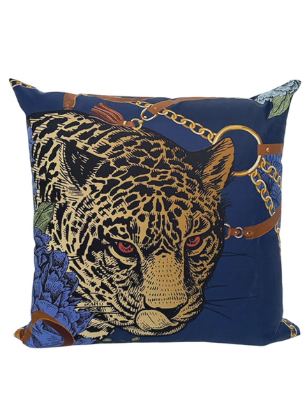 SILK PRINTED  PILLOW ON BOTH SIDE : ZAMBIA PILLOW : 21" X 21"