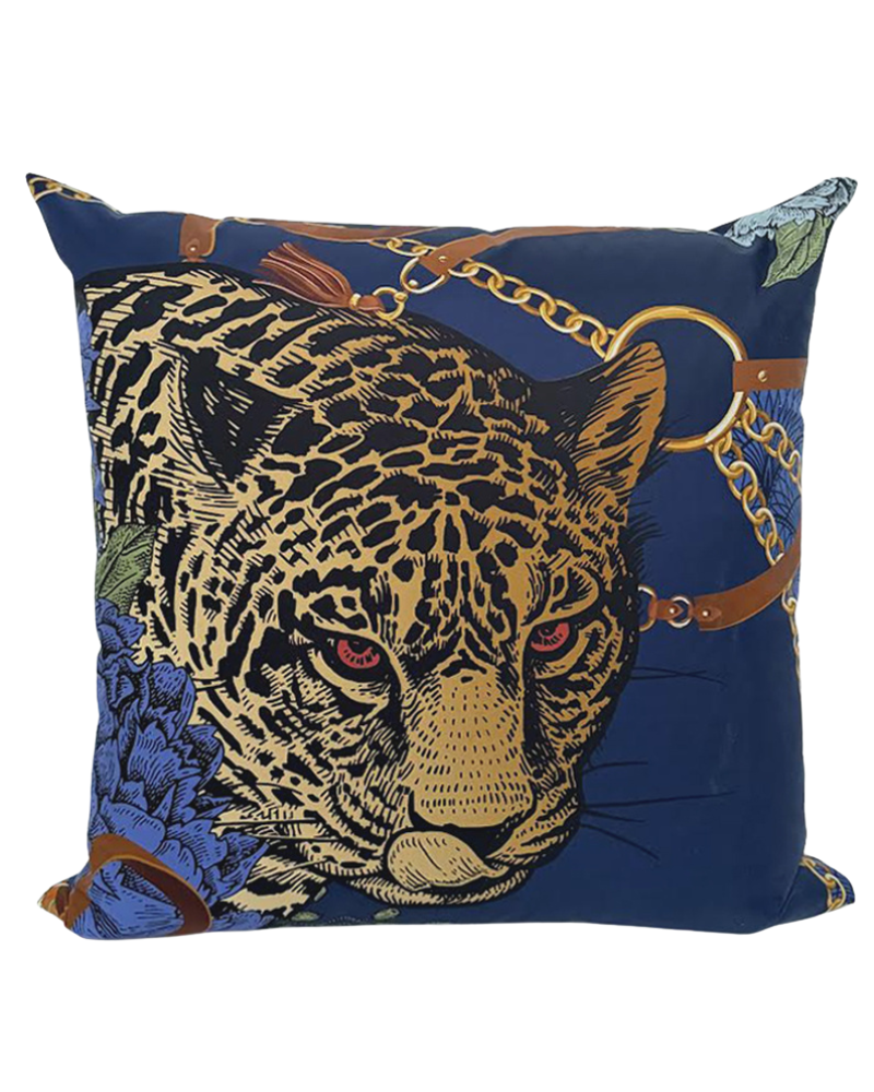 SILK PRINTED  PILLOW ON BOTH SIDE : ZAMBIA PILLOW : 21" X 21"