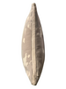 SILK CREPE PRINTED PILLOW W/ LINEN TRIM: 12"X18": LEOPARD-GRAY