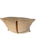 PALERMO CASHMERE PILLOW WITH CROSS SUEDE: 21" X 21": TAUPE