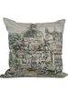 SILK PRINTED  PILLOW ON BOTH SIDE : VENICE SAGE PILLOW : 21" X 21"