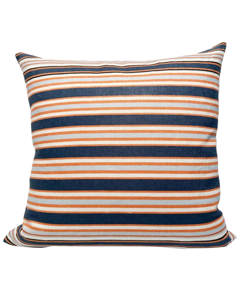 LINEN PILLOW POLO: BLUE: 21"x21"