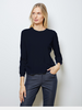 SUPERFINE LIGHT WEIGHT CREW SWEATER: NAVY