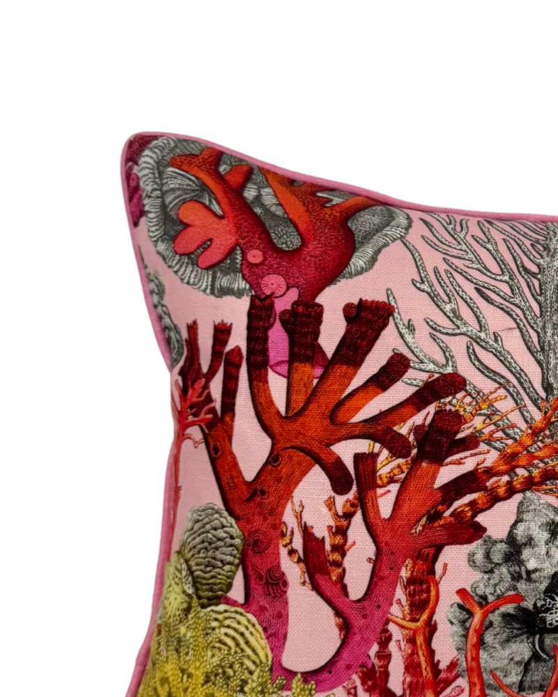 LINEN PILLOW CORAL: PINK 16"x20"