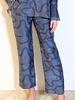 SILK PRINTED PANTS: DEVON : BLUE