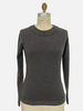 CASHMERE CREW NECK WITH JEWEL KNIT DETAIL: ANTHRACITE