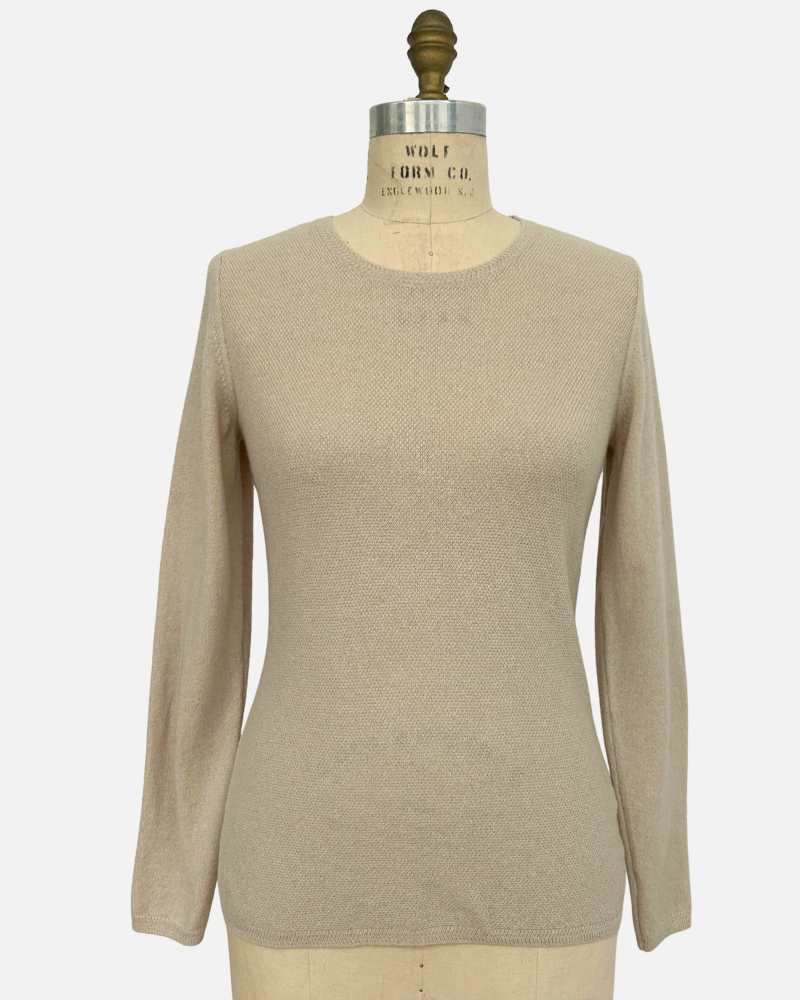 CASHMERE CREWNECK: PEARL