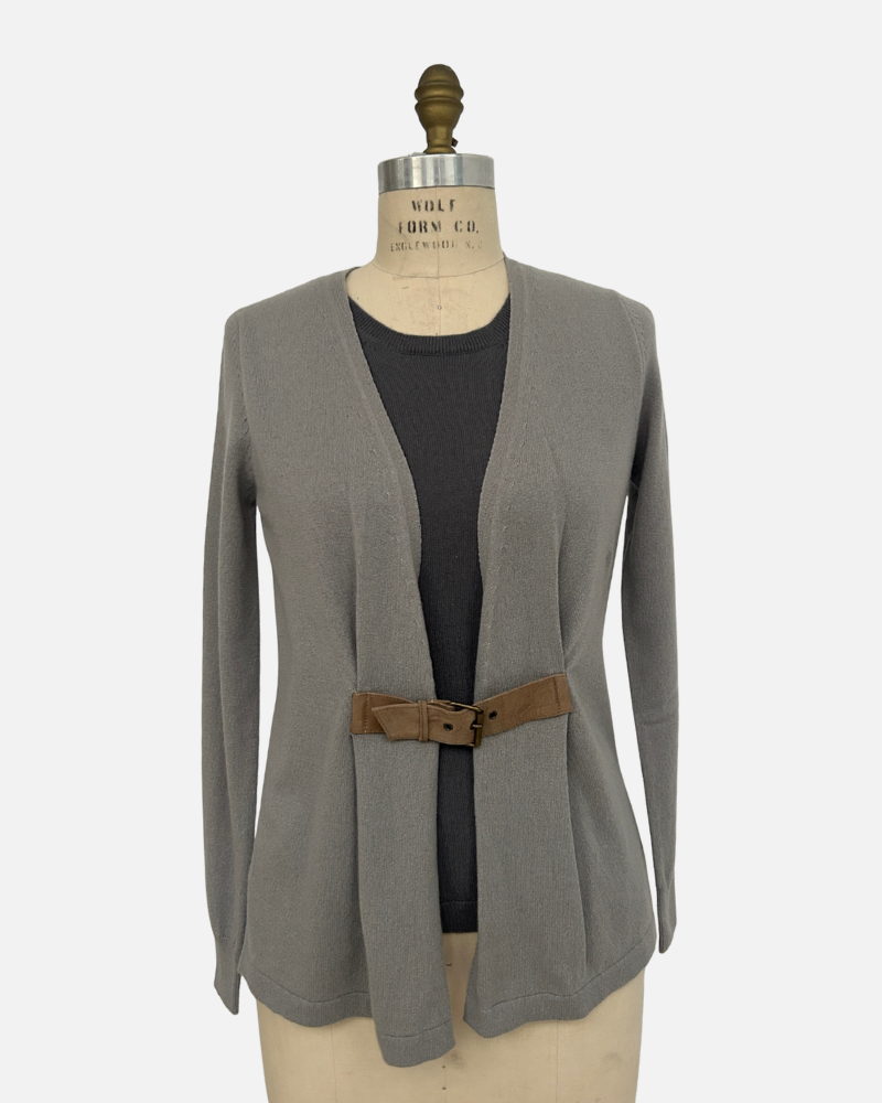 SWEATER WITH ATTACHED SHELL, STONE-SLATE